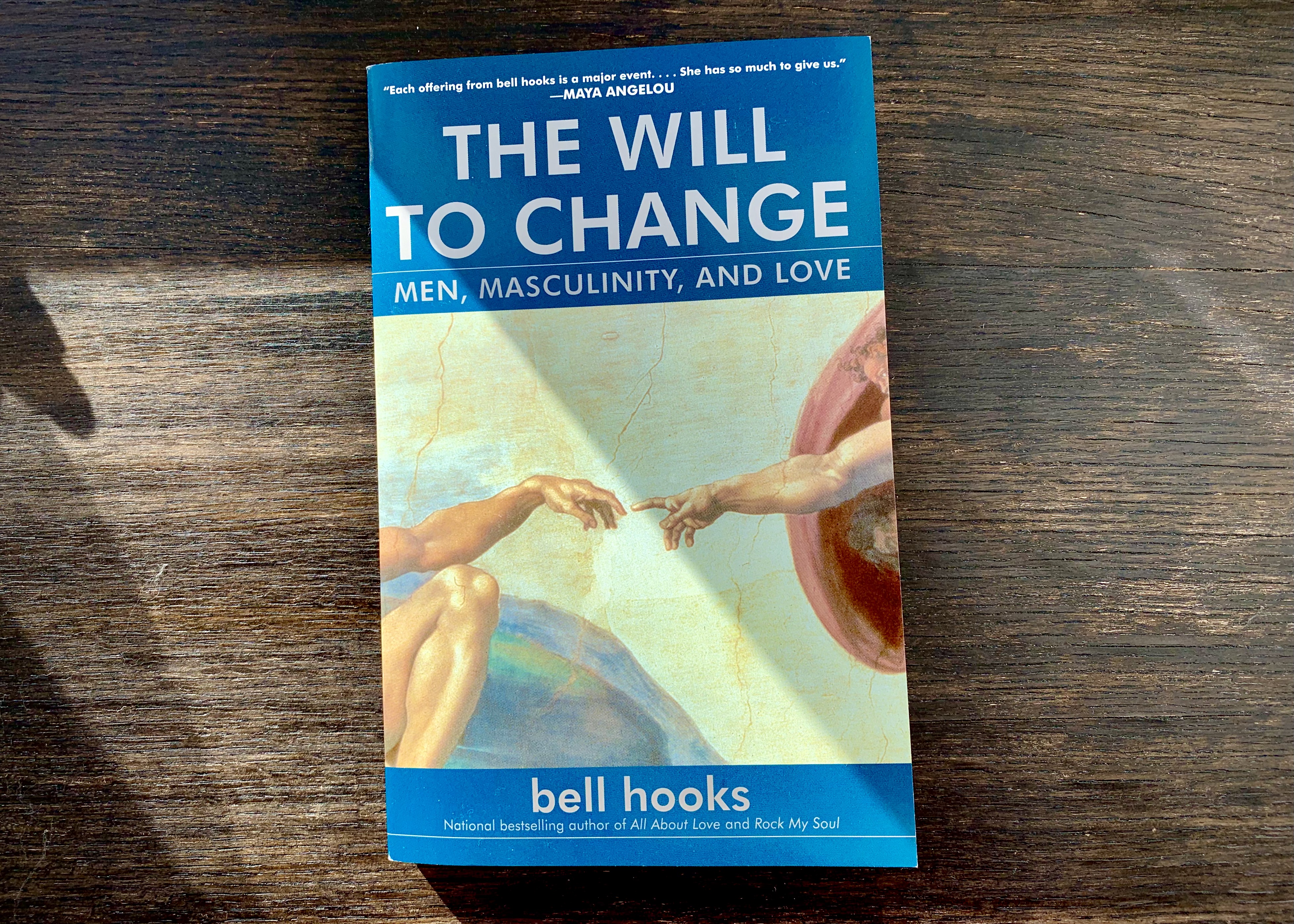 Le livre de bell hooks avec ombre et lumière
